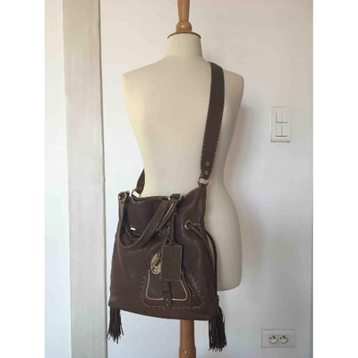 Pre-owned Lancel 1er Flirt Brown Leather Handbag
