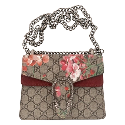 Pre-owned Gucci Dionysus Cloth Handbag In Beige
