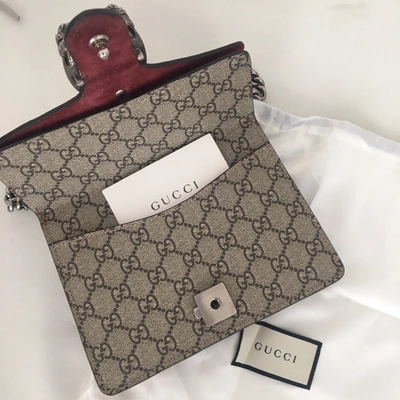 Pre-owned Gucci Dionysus Cloth Handbag In Beige