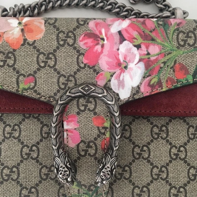 Pre-owned Gucci Dionysus Cloth Handbag In Beige
