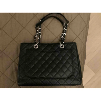 Pre-owned Chanel Grand Shopping Black Leather Handbag