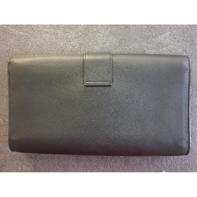 Pre-owned Saint Laurent Chyc Black Leather Clutch Bag