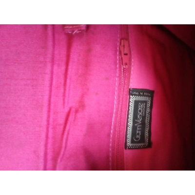 Pre-owned Versace Silk Clutch Bag In Pink