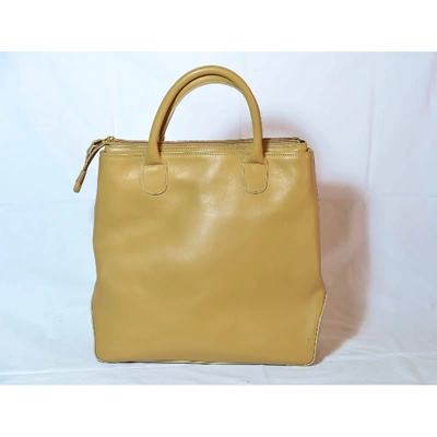 Pre-owned Lancel Leather Handbag In Beige