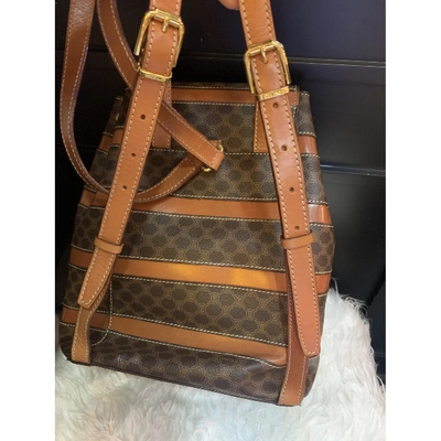 Pre-owned Celine Brown Cloth Backpack