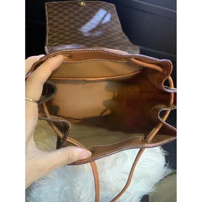 Pre-owned Celine Brown Cloth Backpack