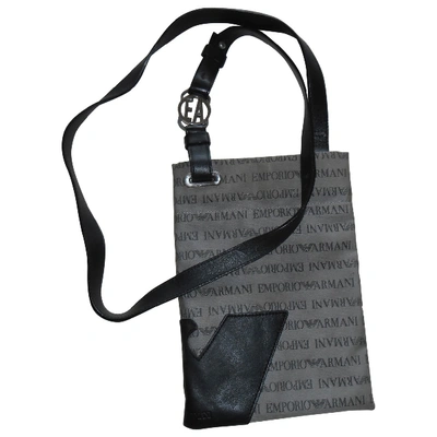 Pre-owned Emporio Armani Grey Cloth Clutch Bag