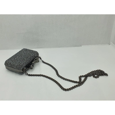CHRISTIAN LOUBOUTIN Pre-owned Leather Clutch Bag In Silver