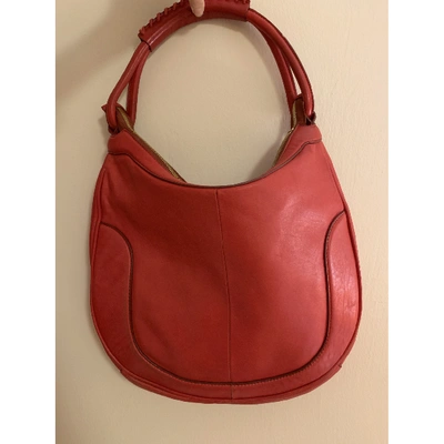 Pre-owned Jcrew Leather Tote In Red