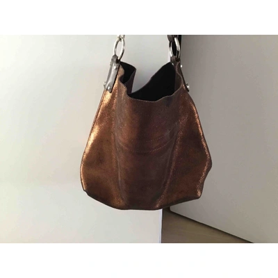 Pre-owned Gianni Chiarini Leather Handbag In Metallic