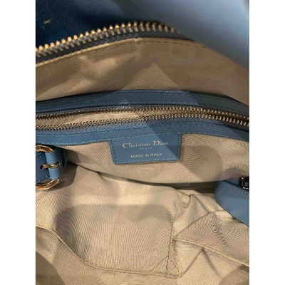 Pre-owned Dior Blue Leather Handbags
