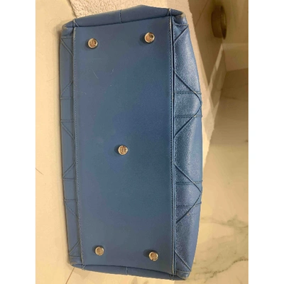 Pre-owned Dior Blue Leather Handbags