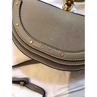 Pre-owned Chloé Bracelet Nile Leather Crossbody Bag In Grey