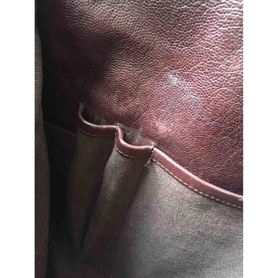 Pre-owned Dries Van Noten Leather Tote In Brown