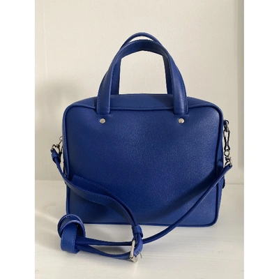 Pre-owned Balenciaga Triangle Leather Handbag In Blue