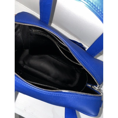 Pre-owned Balenciaga Triangle Leather Handbag In Blue