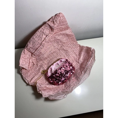 Pre-owned Blumarine Pink Glitter Clutch Bag