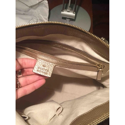 Pre-owned Gucci Gold Python Handbag