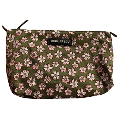 Pre-owned Dsquared2 Cloth Vanity Case In Green