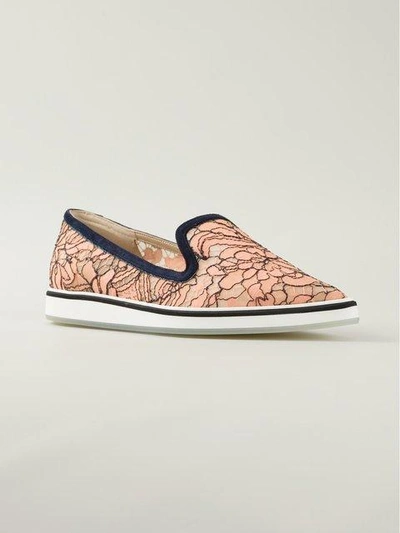 Shop Nicholas Kirkwood Floral Lace Slip-on Shoes