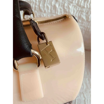 Pre-owned Furla Candy Bag Pink Python Handbag