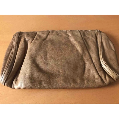 Pre-owned Chloé Leather Clutch Bag In Brown