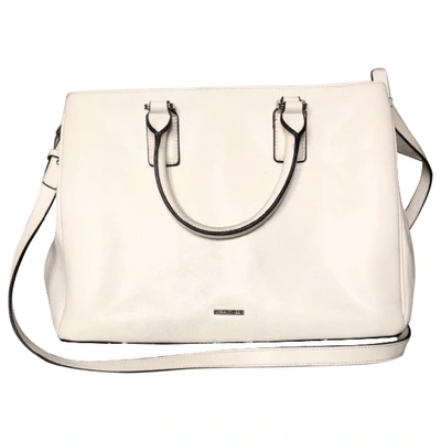 Pre-owned Cerruti 1881 Leather Crossbody Bag In White