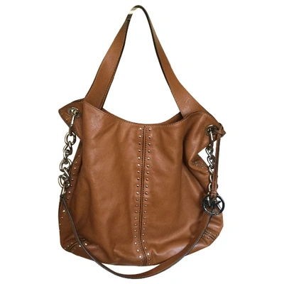 Pre-owned Michael Kors Leather Handbag In Brown