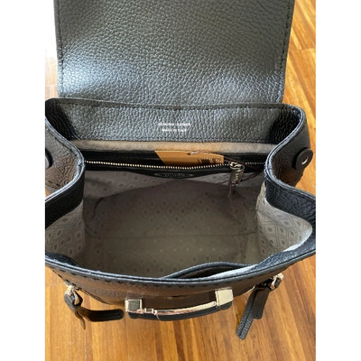 Pre-owned Tod's Leather Backpack In Black