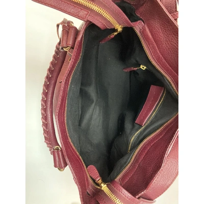 Pre-owned Balenciaga Vélo Leather Handbag In Red
