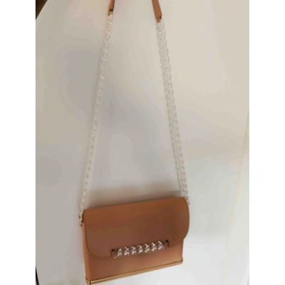 Pre-owned Charlotte Olympia Leather Handbag In Beige