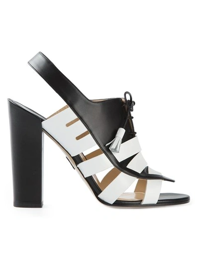 Shop Paul Andrew Chunky Heel Cut Out Sandals