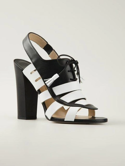 Shop Paul Andrew Chunky Heel Cut Out Sandals