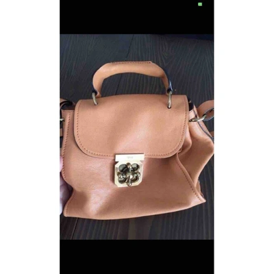 Pre-owned Chloé Elsie Leather Handbag In Orange
