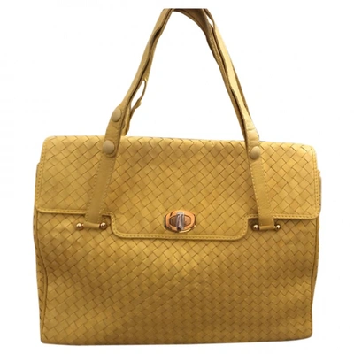 Pre-owned Charles Jourdan Yellow Leather Handbag