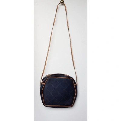 Pre-owned Carven Cloth Crossbody Bag In Blue