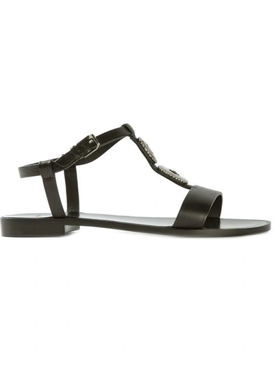 Shop Saint Laurent Concho Detail Sandals