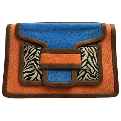 Pre-owned Pierre Hardy Leather Clutch Bag In Multicolour