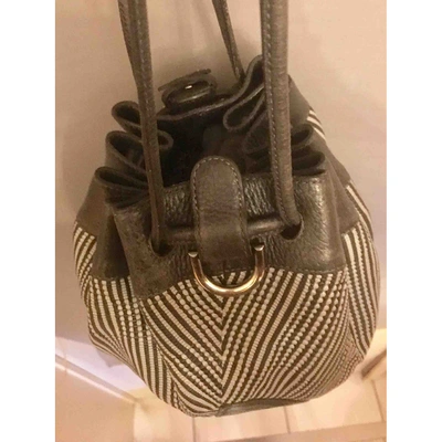 Pre-owned Delvaux Cloth Handbag In Anthracite
