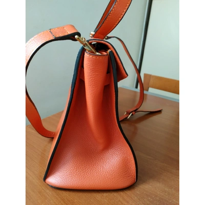 Pre-owned Liviana Conti Leather Handbag In Orange