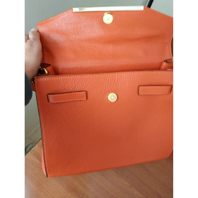 Pre-owned Liviana Conti Leather Handbag In Orange
