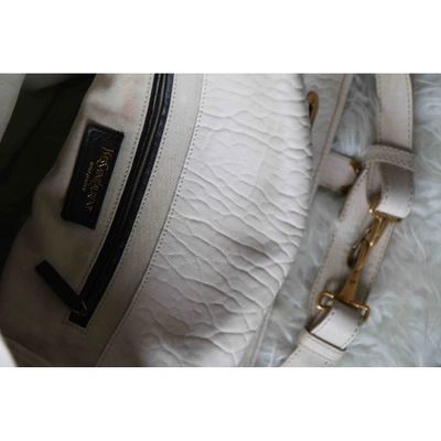Pre-owned Saint Laurent Messenger White Leather Handbag