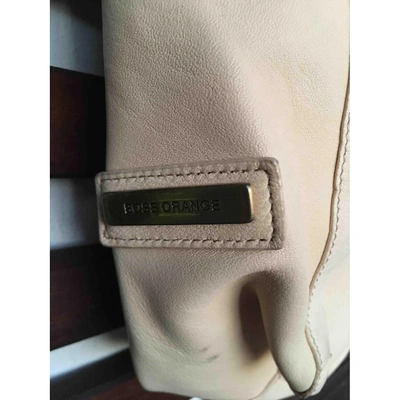 Pre-owned Hugo Boss Leather Tote In Beige