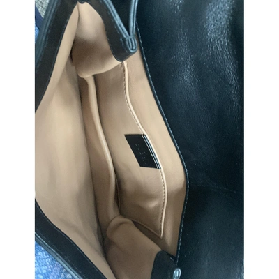 Pre-owned Gucci Queen Margaret Black Leather Handbag