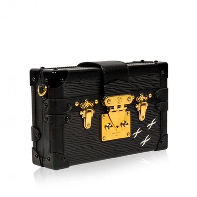 Pre-owned Louis Vuitton Petit Malle Black Leather Handbag