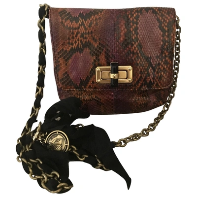 Pre-owned Lanvin Happy Python Handbag