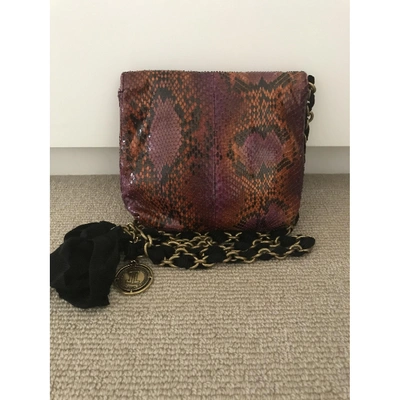 Pre-owned Lanvin Happy Python Handbag