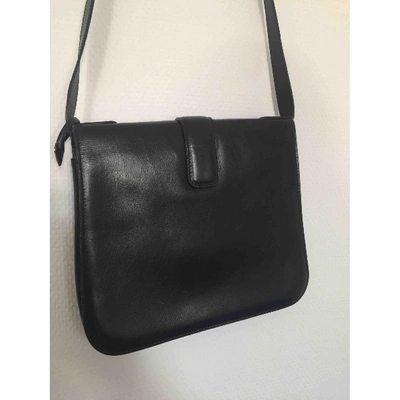 Pre-owned Delvaux Leather Handbag In Black