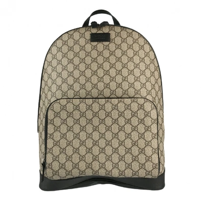 Pre-owned Gucci Beige Cloth Backpack