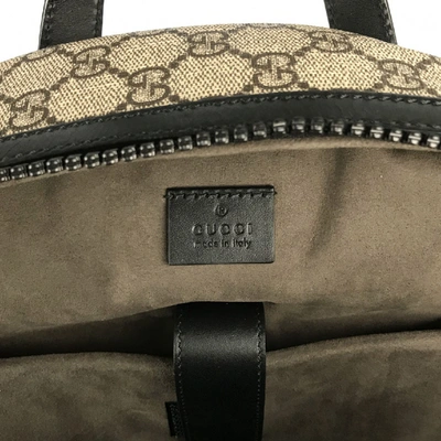 Pre-owned Gucci Beige Cloth Backpack